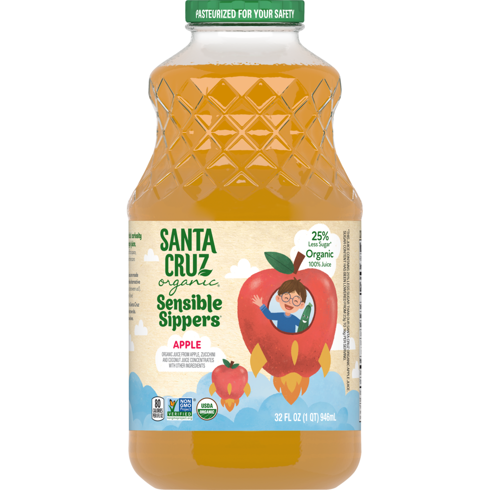 Santa Cruz Organic Sensible Sippers Apple Juice For Kids