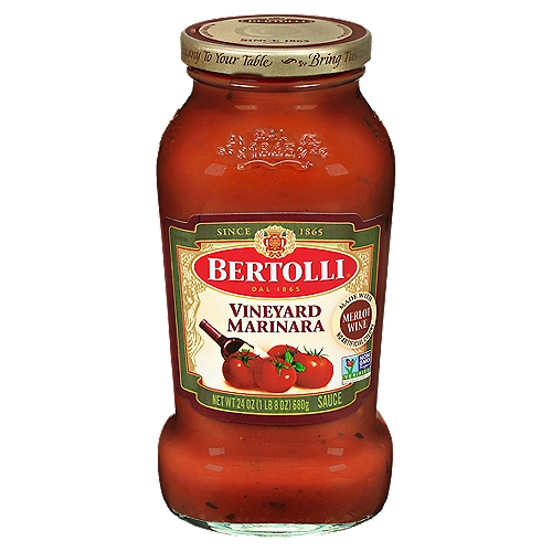 Bertolli Vineyard Marinara With Merlot Wine Pasta Sauce 24oz Jar