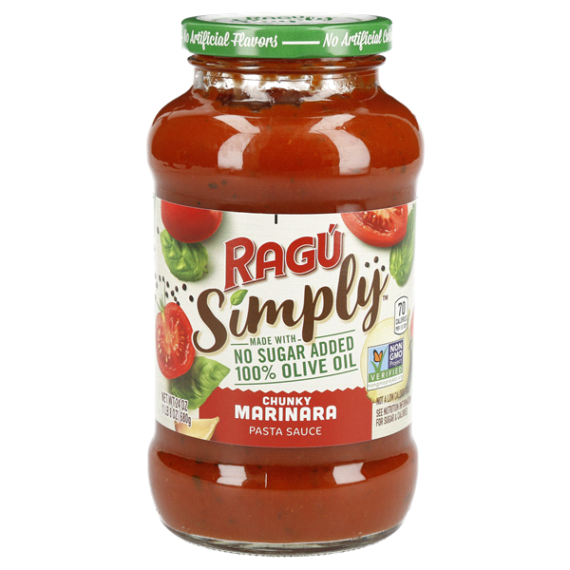 Ragu Simply Chunky Marinara Pasta Sauce, 24 Oz