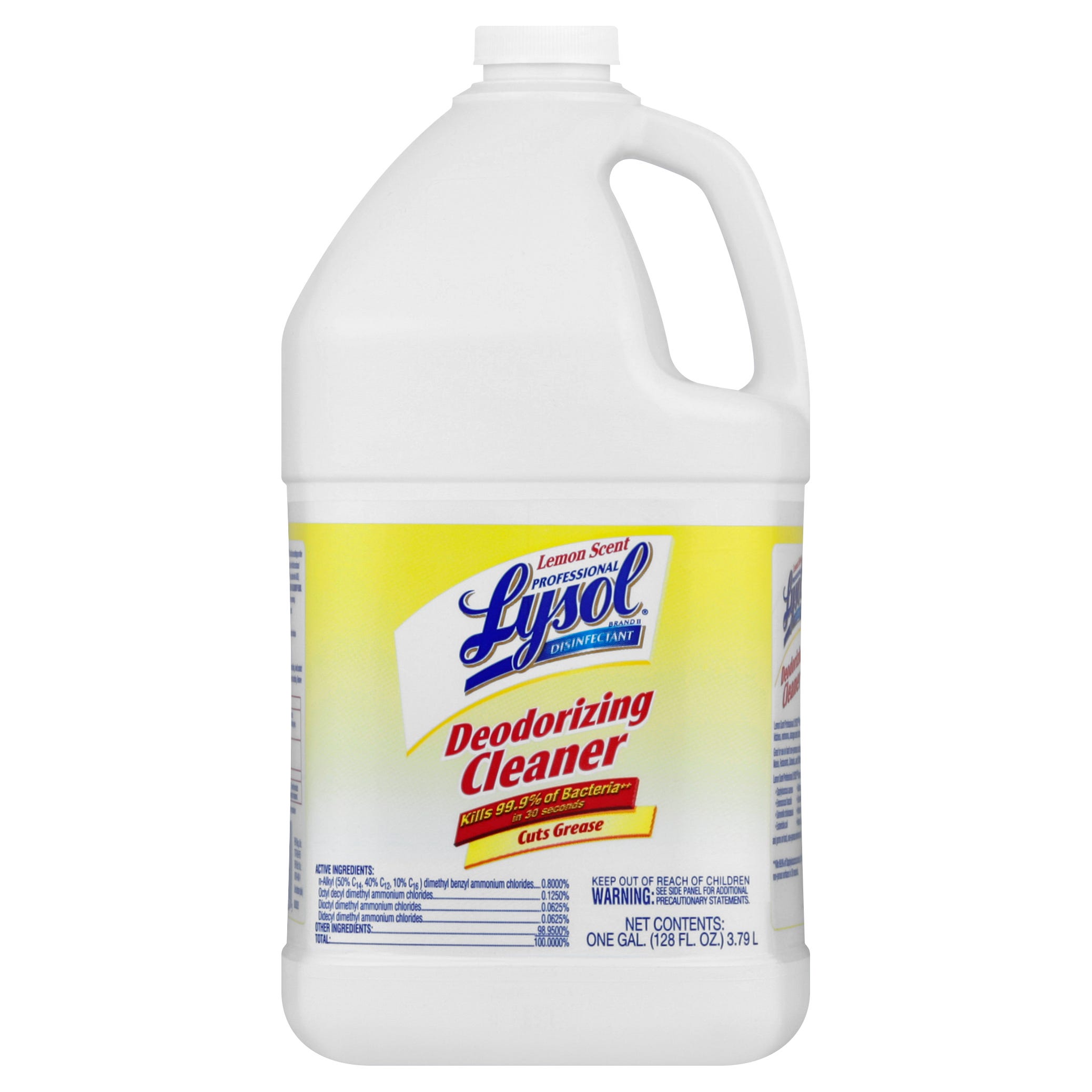 Lysol Disinfectant Deodorizing Cleaner Concentrate, 1 Gal Bottle, Lemon Scent