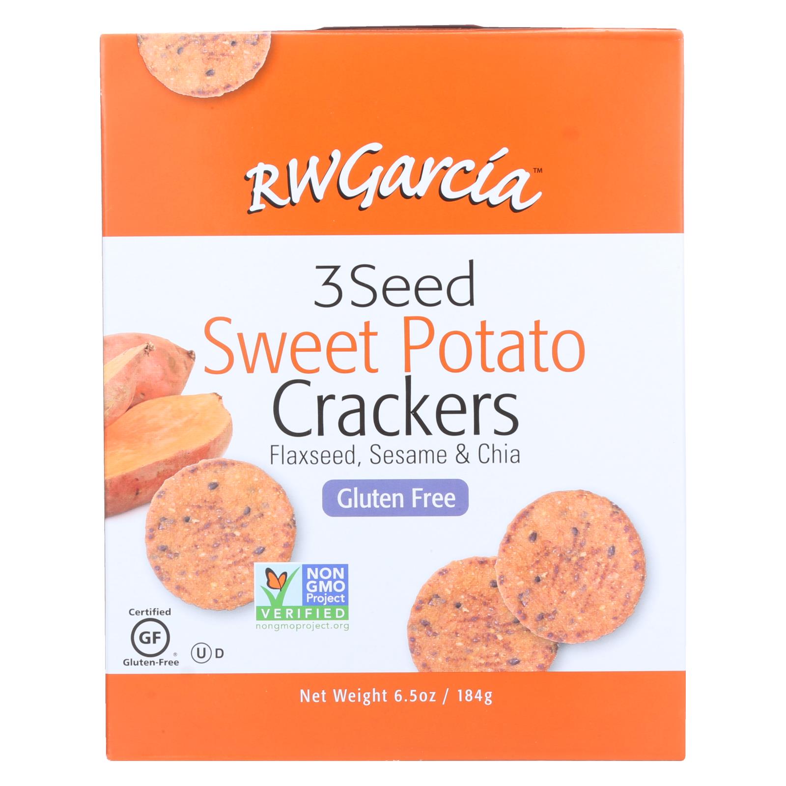 Rw Garcia 3 Seed Sweet Potato Crackers – Case Of 6 – 6.5 Oz