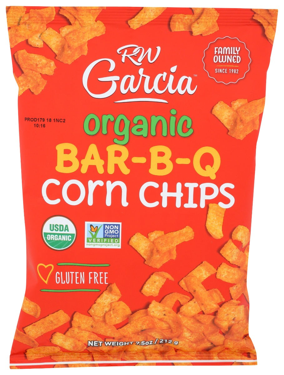 RW Garcia R. W. Organic Bar-b-q Corn Chips - Case Of 12 - 7.5 Oz