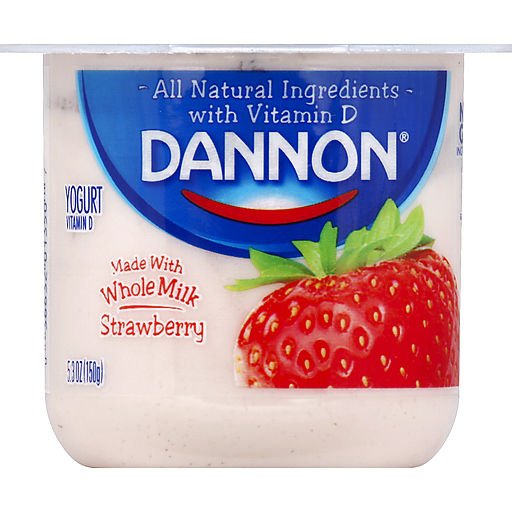 Dannon Blended Strawberry Yogurt 5.3 Oz. Cups
