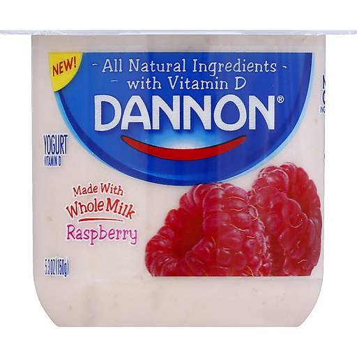 Dannon Blended Raspberry Yogurt 5.3 Oz. Cup