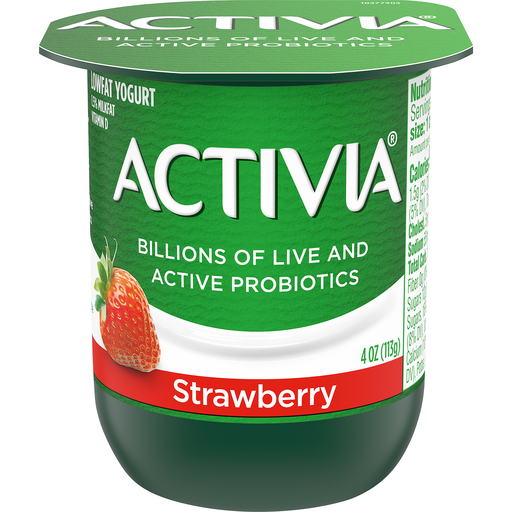 Activia Strawberry Lowfat Yogurt 4 Oz. Cup