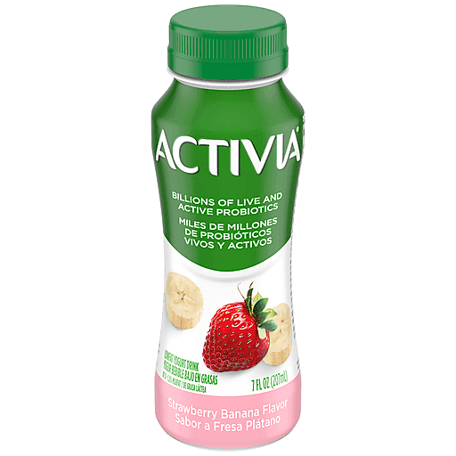 Activia Lowfat Strawberry Banana Flavor Yogurt Drink 7 Oz