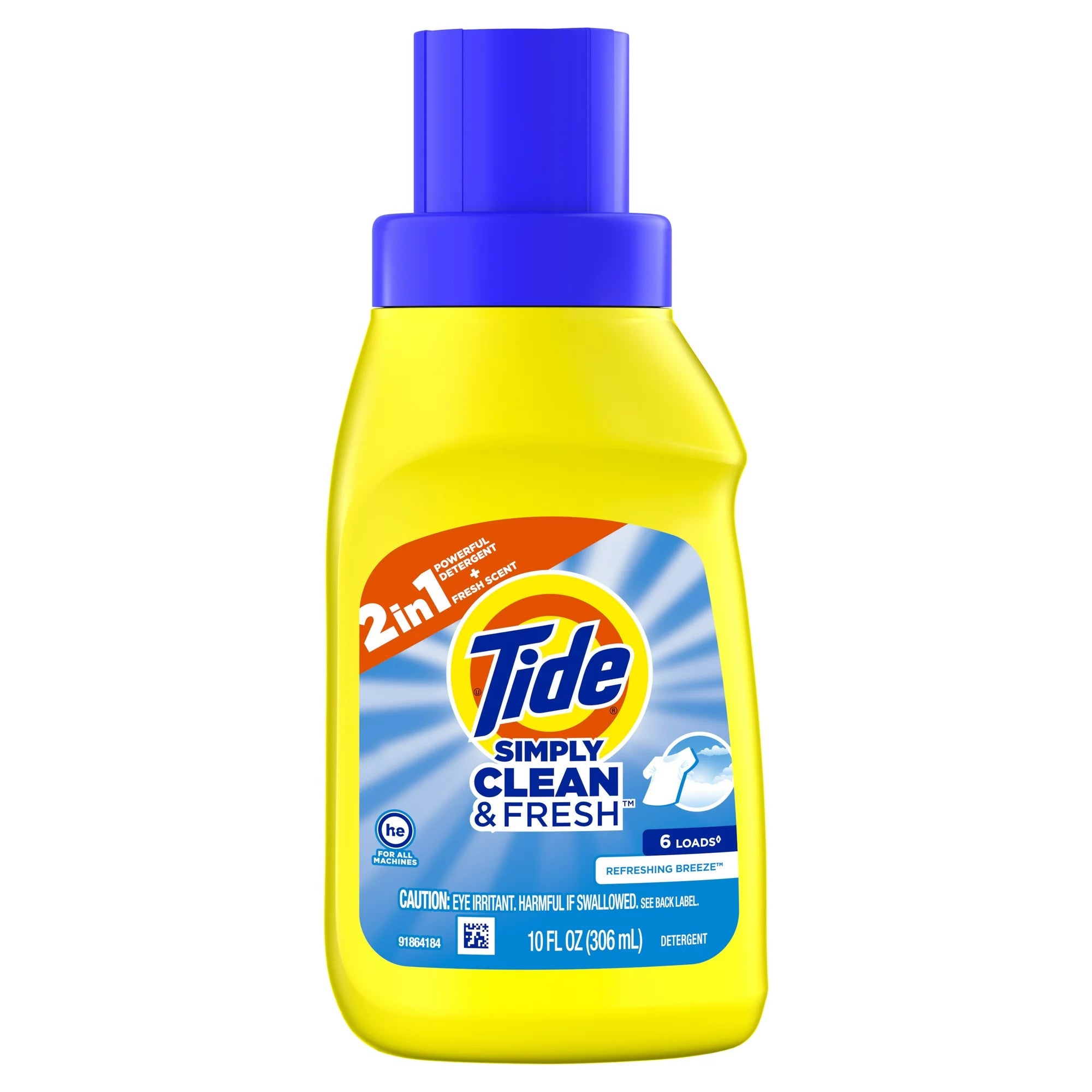 Tide Simply Clean & Fresh Liquid Laundry Detergent, Refreshing Breeze, 10 Oz