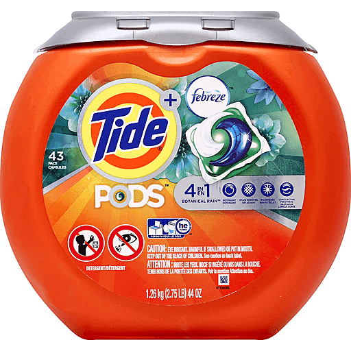 Tide PODS With Febreze, Liquid Laundry Detergent Pacs, Botanical Rain
