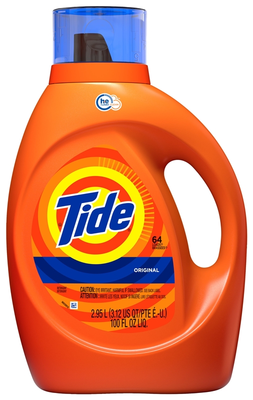 Tide Original Scent HE Turbo Clean Liquid Laundry Detergent, 64 Loads, 2.95 L