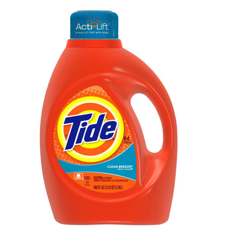 Tide Clean Breeze Scent Liquid Laundry Detergent, 50 Oz, 32 Loads