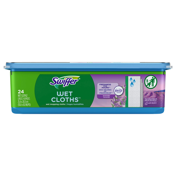 Swiffer Sweeper Wet Mopping Cloths With Febreze Freshness - Lavender Vanilla & Comfort - 24ct