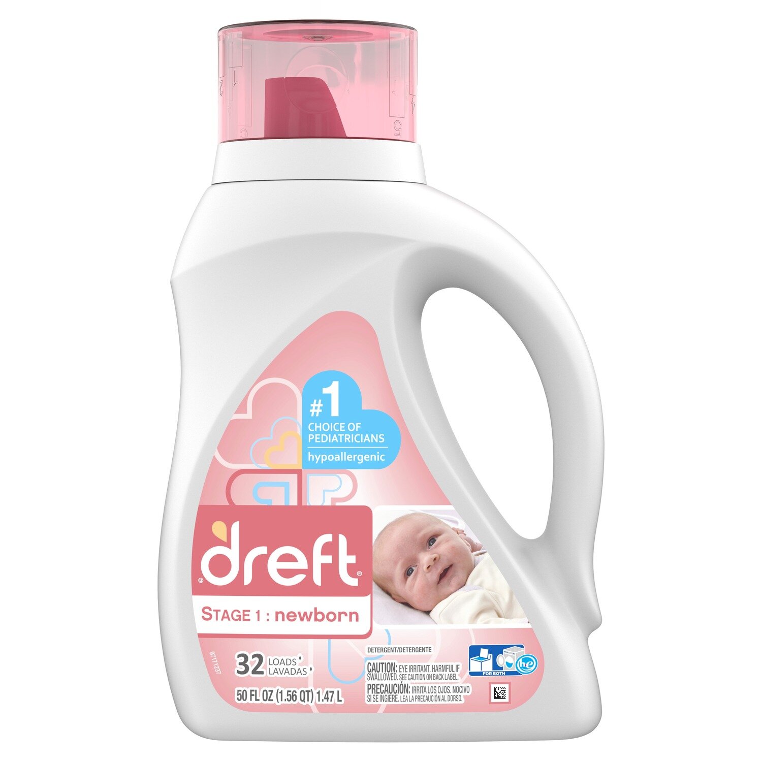 Dreft Stage 1: Newborn Baby Liquid Laundry Detergent 32 Loads 50 Fl Oz