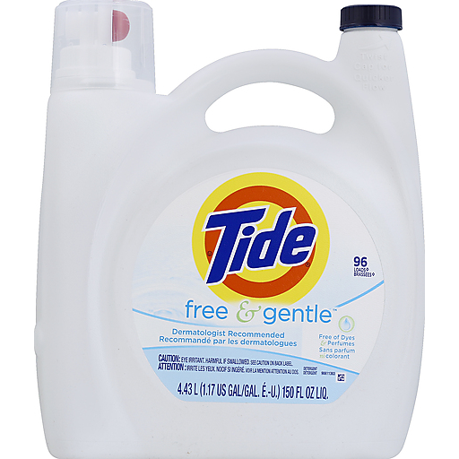 Tide Free And Gentle Unscented Liquid Laundry Detergent - 150 Oz
