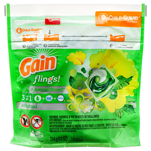 Gain Flings 3 In 1 Original 14 Ct -- 6 Per Case