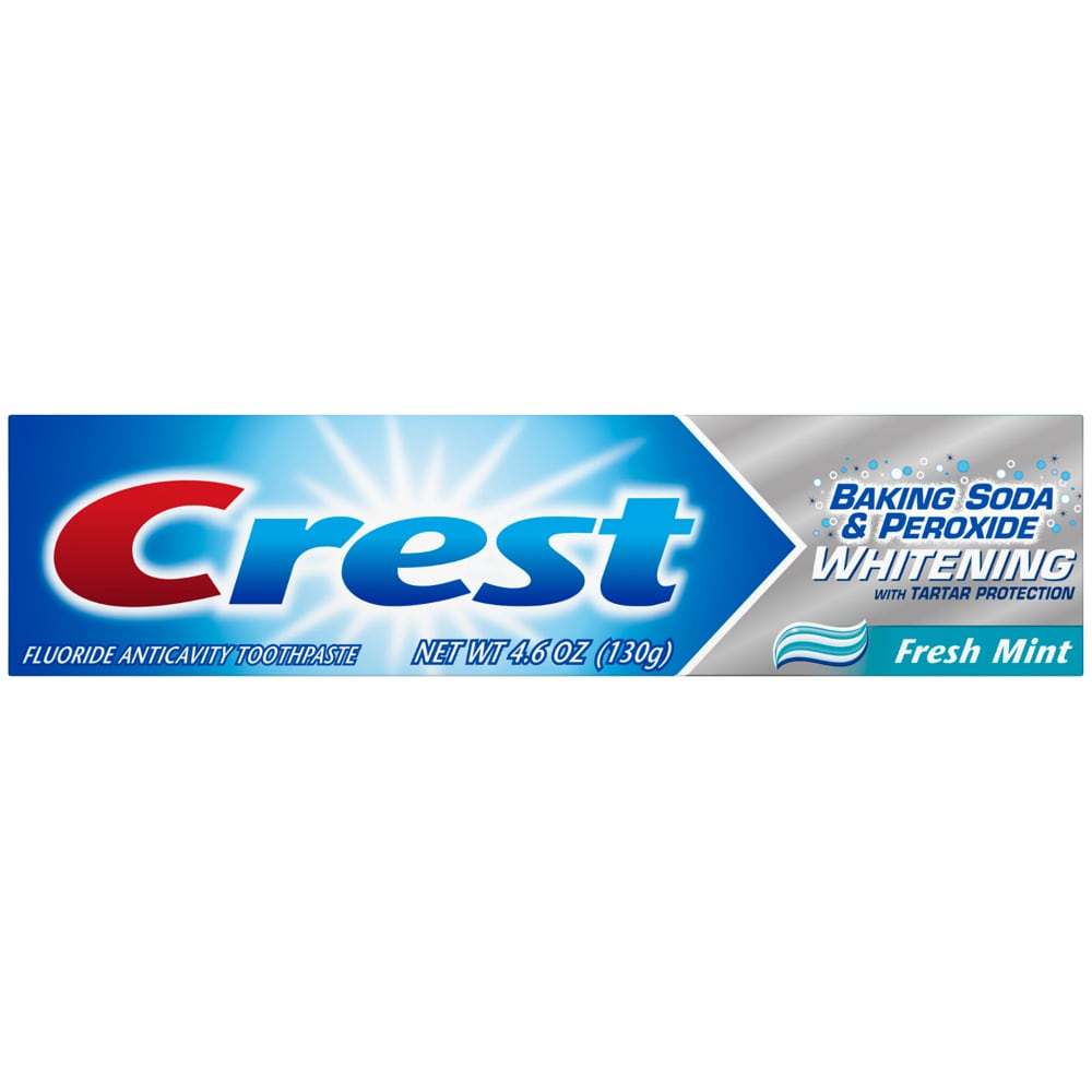 Crest Baking Soda & Peroxide Whitening Toothpaste, Fluoride Anticavity, With Tartar Protection, Fresh Mint