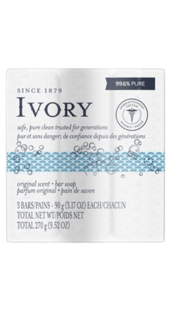 Ivory Bar Soap, Gentle, Original Scent