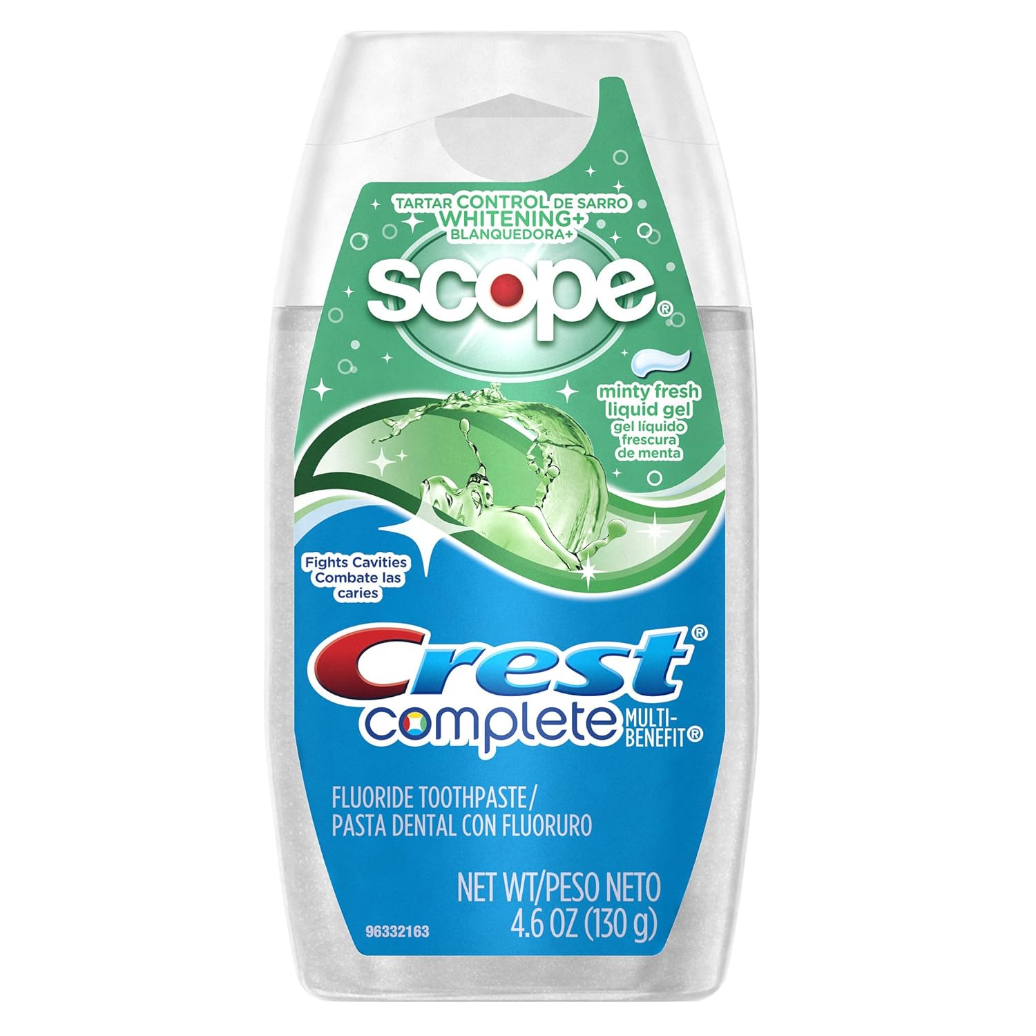 Crest Complete Multi-Benefit Whitening Minty Fresh Flavor Liquid Gel Toothpaste, 4.6 Oz