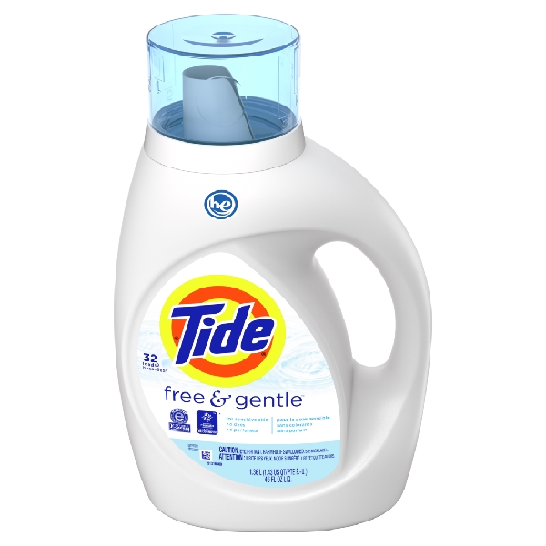 Tide Free & Gentle Liquid Laundry Detergent 32 Loads 46 Fl Oz