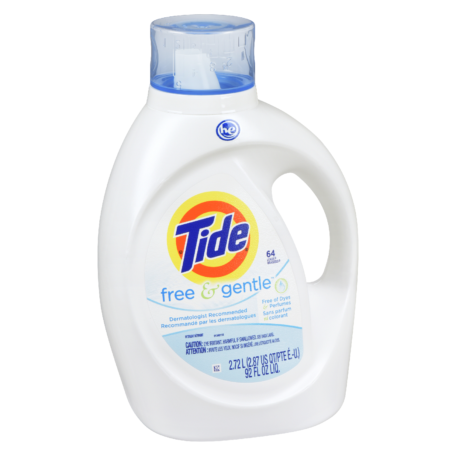Tide Free & Gentle HE Liquid Laundry Detergent 64 Loads