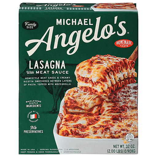 Michael Angelo's Lasagna, With Meat Sauce, Family Size 32 Oz