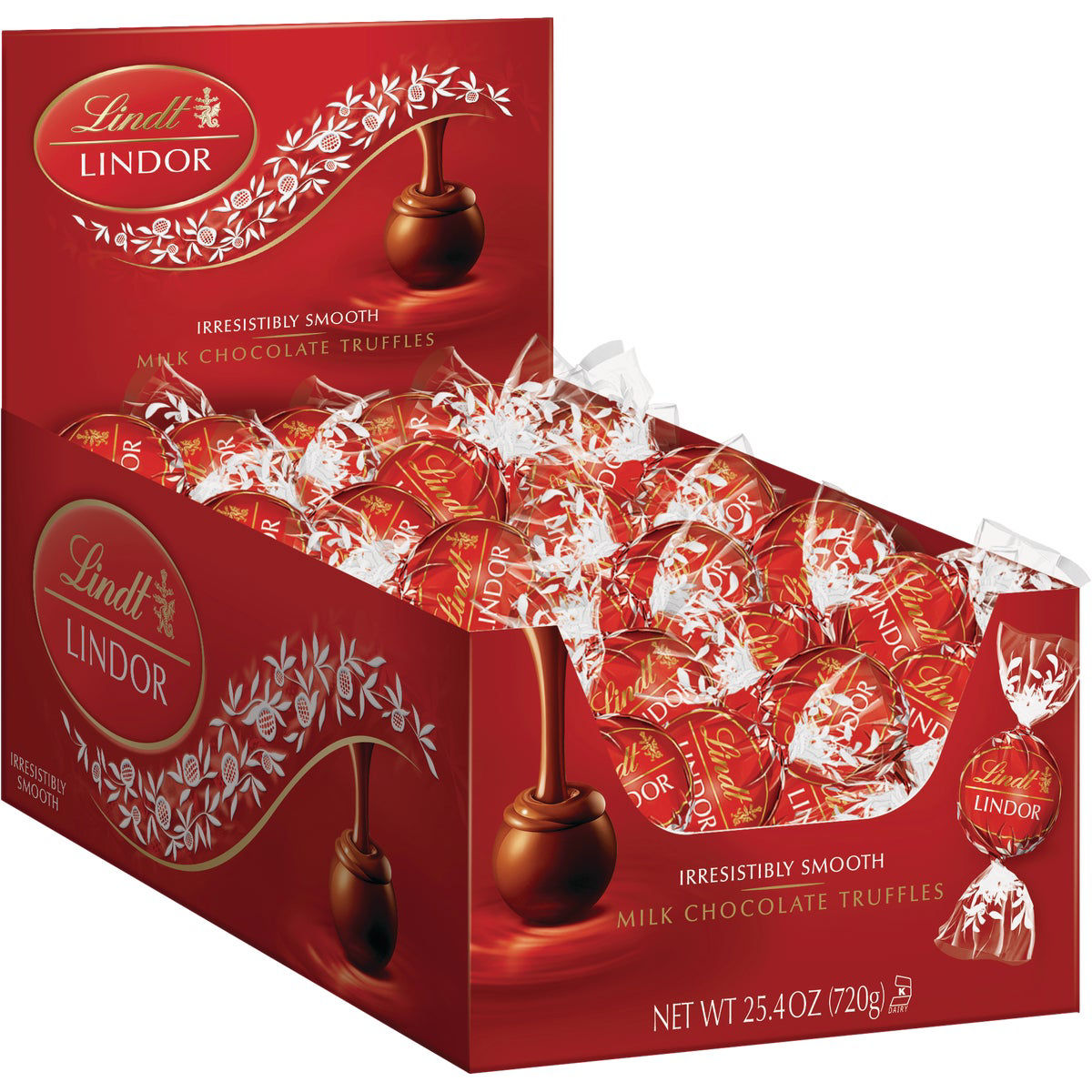 Lindt Milk Chocolate Lindor Truffles Display