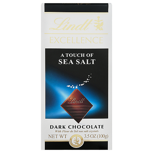 Lindt Excellence Touch Of Sea Salt Dark Chocolate Bar, 3.5 Oz
