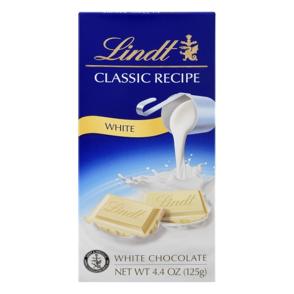 Lindt Classic Recipe White Chocolate Candy Bar, 4.4 Oz