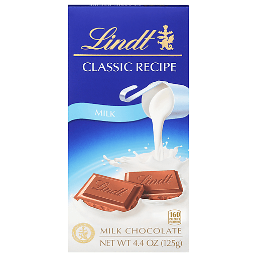 Lindt Classic Recipe Candy Bar, Milk Chocolate - 4.4 Oz