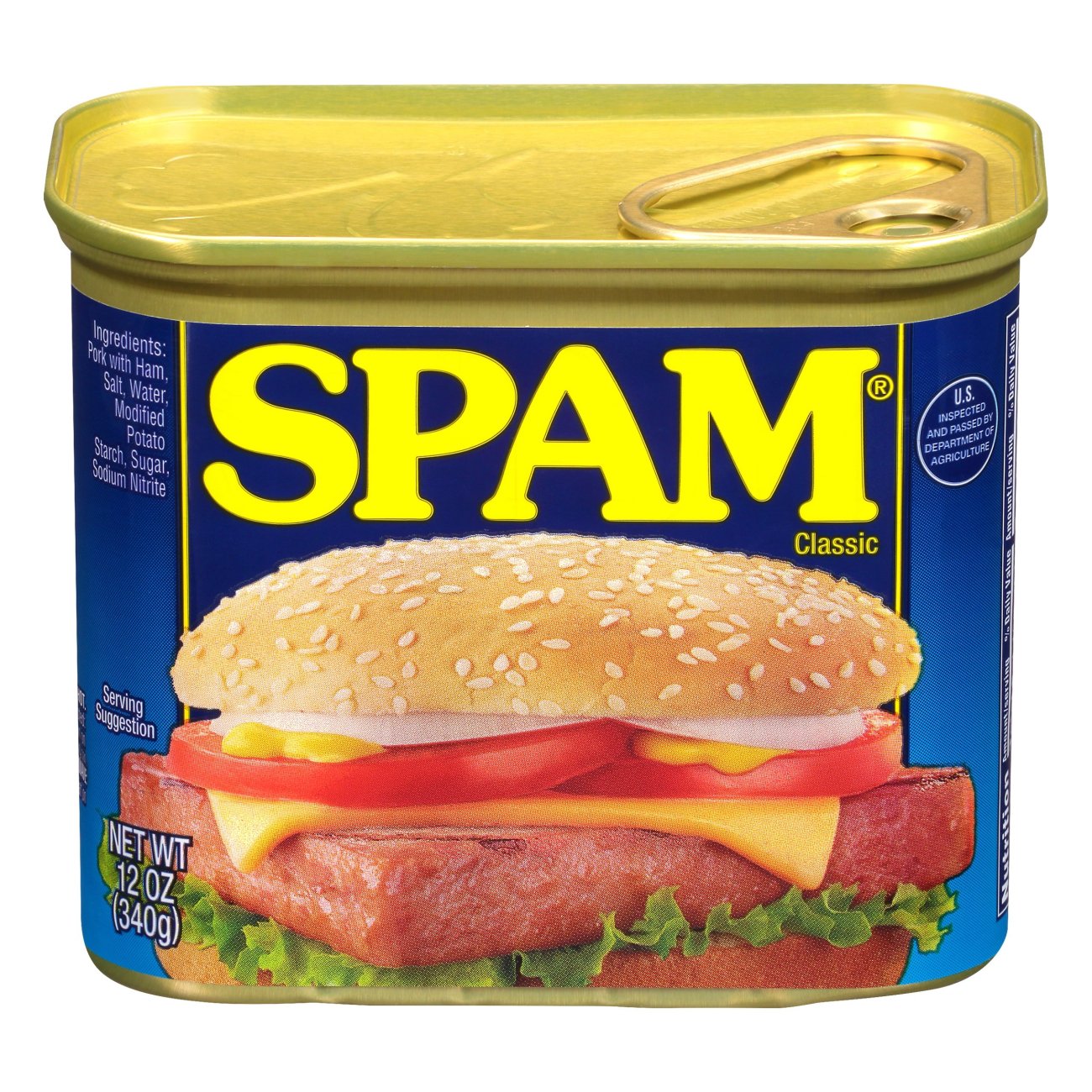 Spam Classic Canned Meat 12 Oz. Pull Top Can