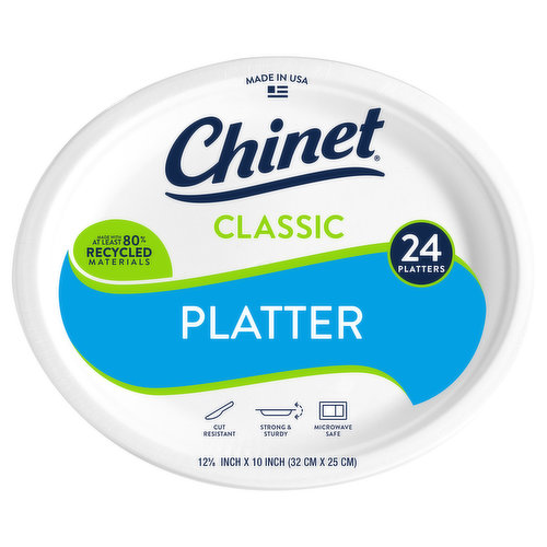Chinet Paper Oval Platter 12 5/8 X 10in (24 Count)