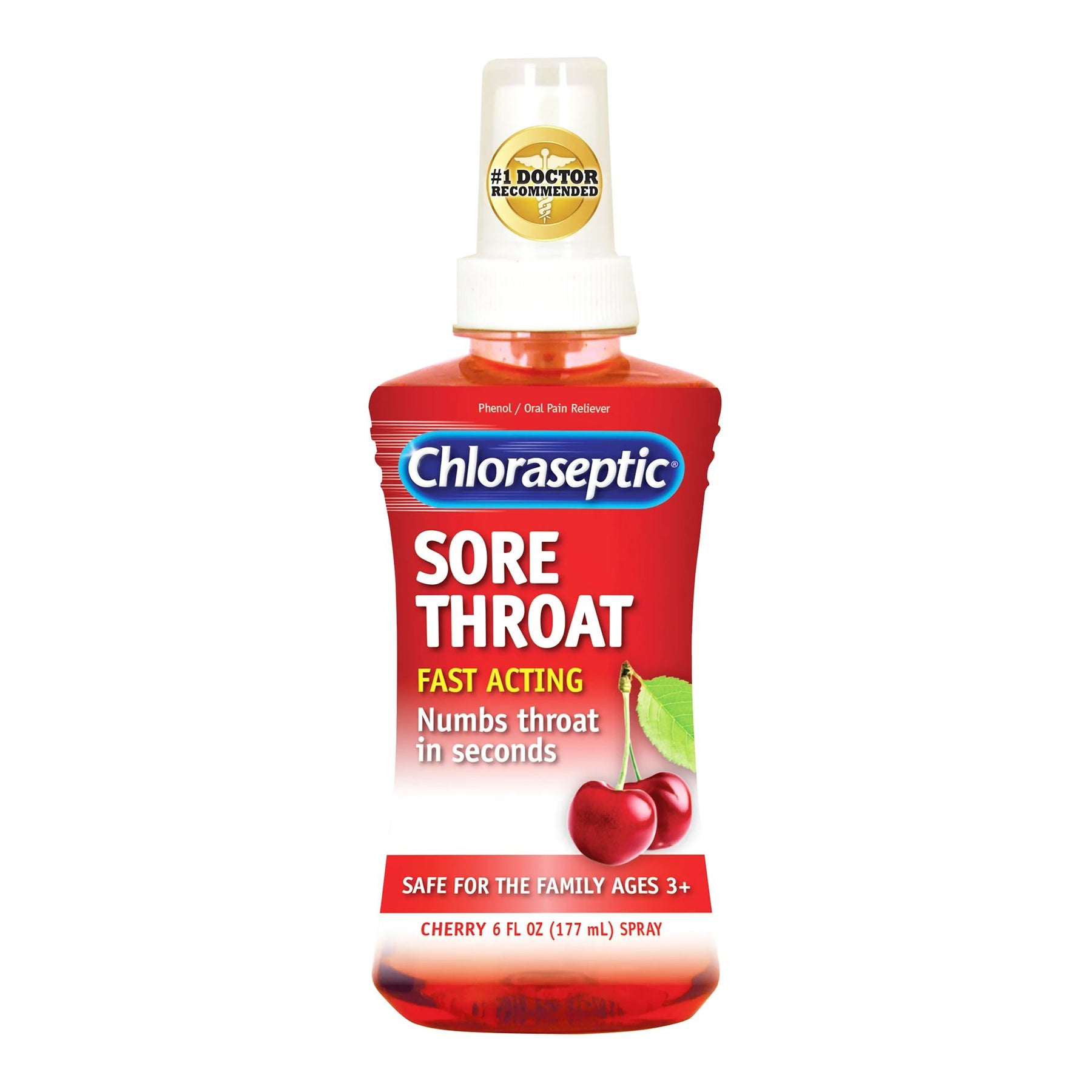 Procter & Gamble Chloraseptic Phenol Sore Throat Relief, 6-ounce Spray Bottle