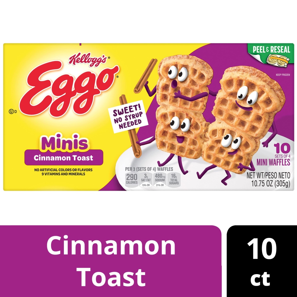 Eggo Minis Frozen Waffles, Cinnamon Toast, Easy Breakfast
