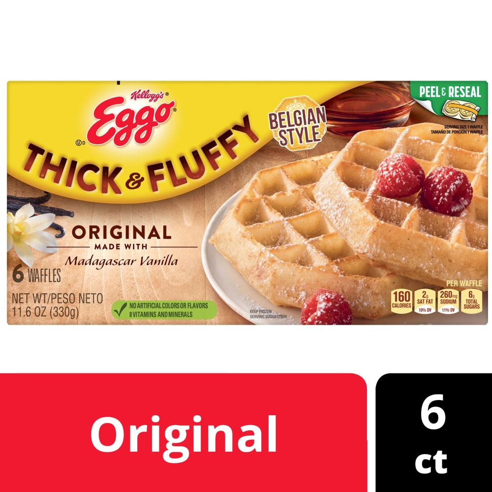 Eggo Belgian Style Thick & Fluffy Original Waffles