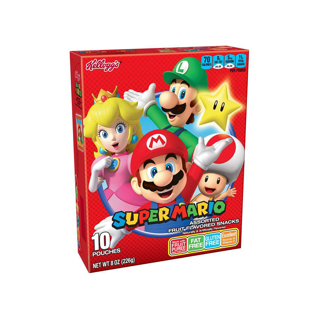 Kellogg's Super Mario Assorted Fruit Flavored Snacks 10 Ct Box