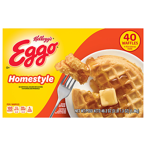 Eggo Homestyle Frozen Waffles, 49.3 Oz