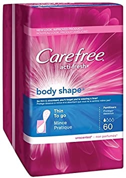 Carefree Acti-Fresh Body Shape Thin Unscented Pantiliners