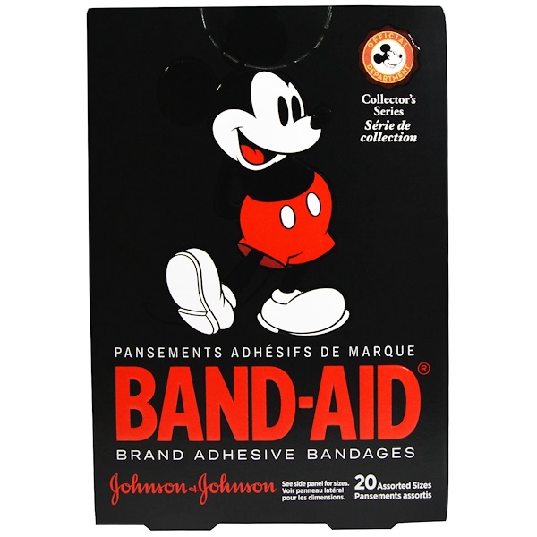 Band-Aid Brand Adhesive Bandages Collector Series Featuring Disney Mickey Mouse For Kids, Assorted Sizes