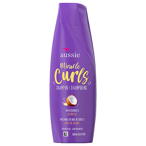 Aussie Miracle Curls Shampoo, Coconut & Jojoba Oil, Paraben Free, 12.1 Fl Oz