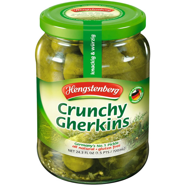 Hengstenberg Gherkins, Crunchy, Bavarian Style 24.3 Oz