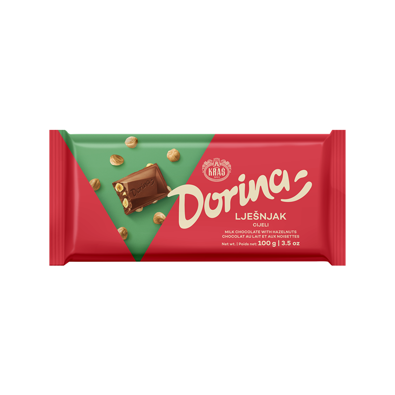 Kras Dorina Chocolate With Whole Hazelnuts 100g
