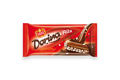 Kras Dorina Chocolate With Puffed Rice 75 G Bar