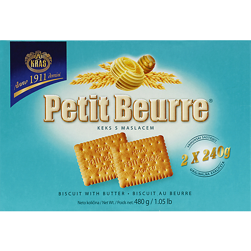 Kras Biscuits, Petit Beurre, Biscuit With Butter, 1.05 Lb