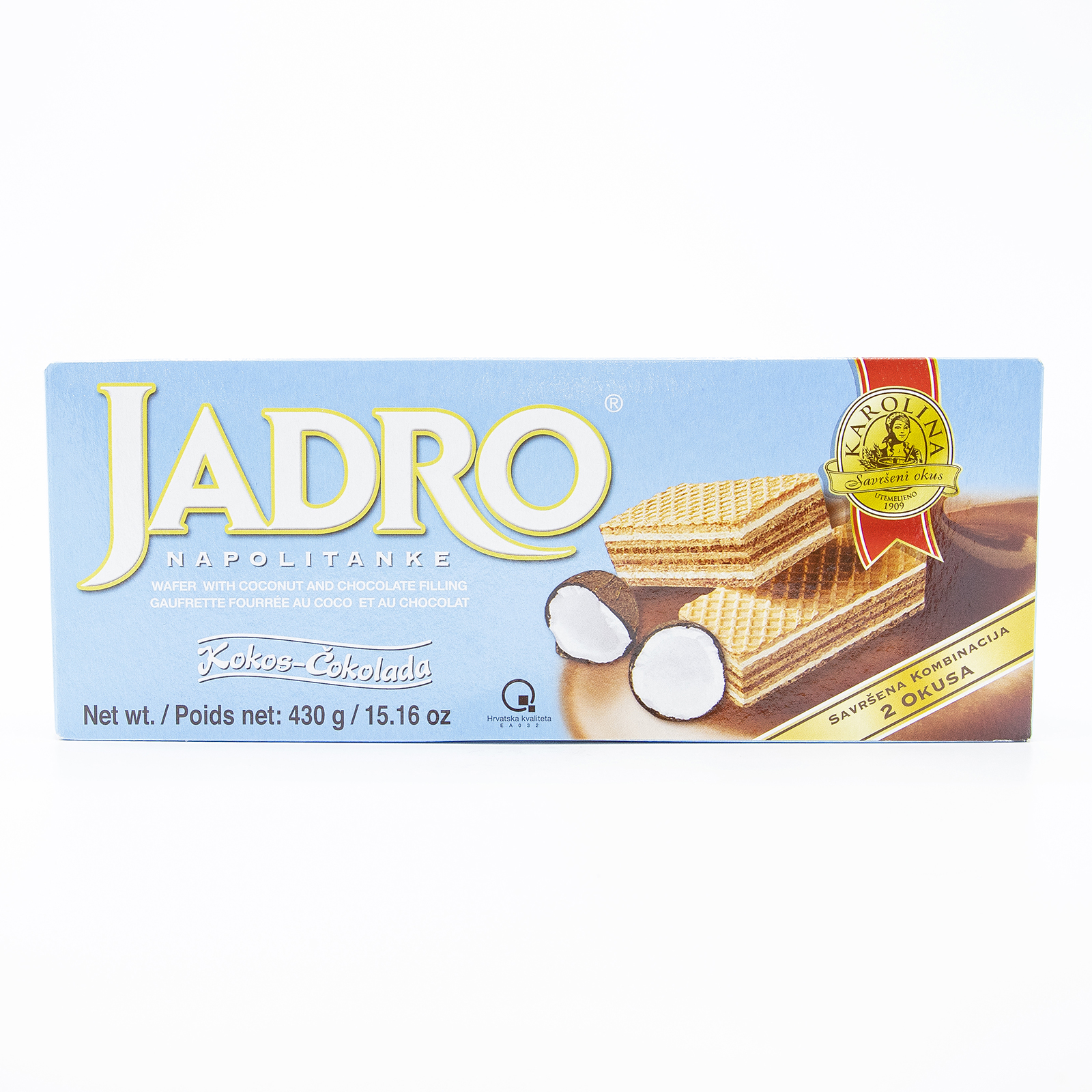 Karolina Jadro Napolitanke Coconut Chocolate Wafers 430g