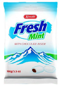 Kandit Fresh Mint Candy With Chocolate Filling 100g
