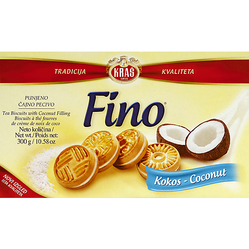Kras Tea Biscuits, With Coconut Filling 10.58 Oz