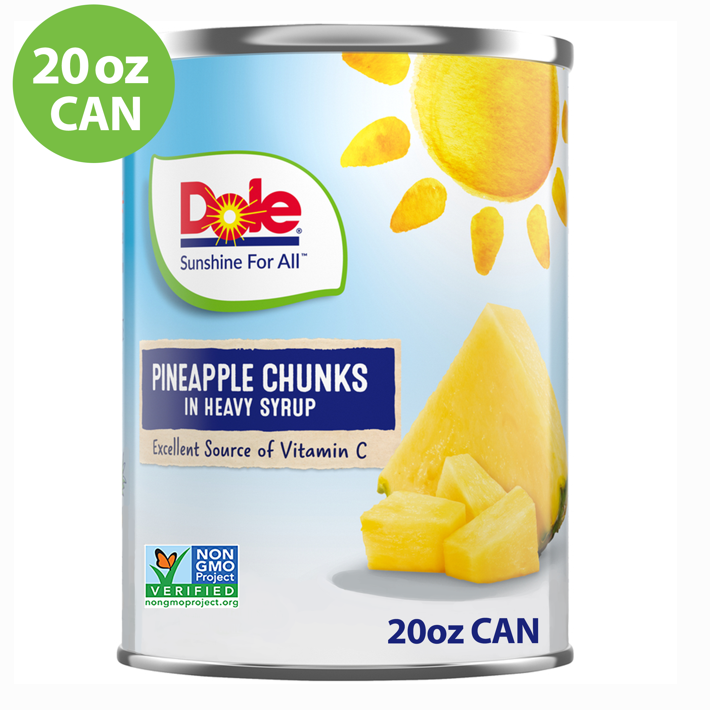 Dole Pineapple Chunks In Heavy Syrup 20 Oz Can