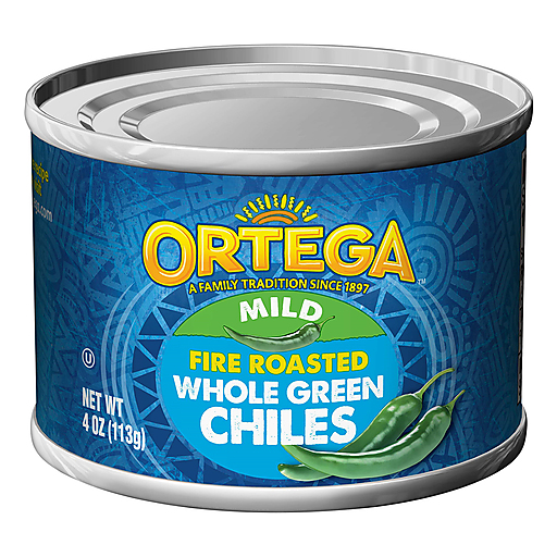 Ortega Mild Fire Roasted Whole Green Chiles 4 Oz. Can