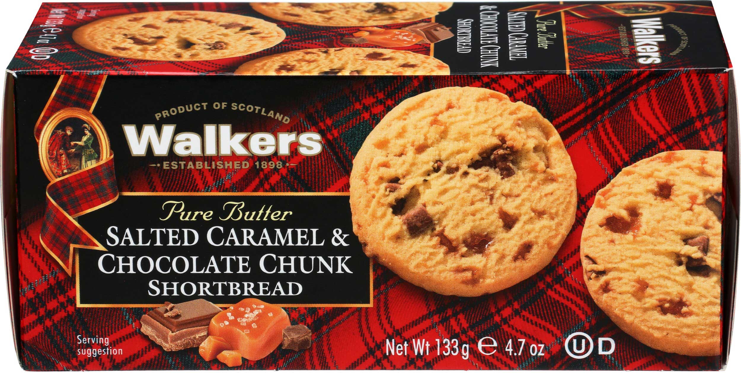 Walkers Salted Caramel & Milk Chocolate Chunk Shortbread, 4.7 Oz