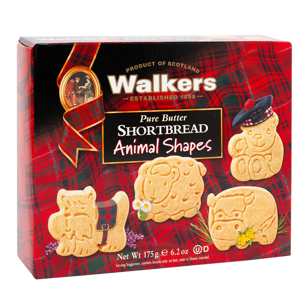 Walkers Pure Butter Shortbread Animal Shapes 175g