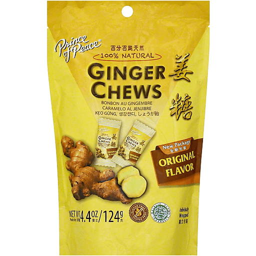 Prince Of Peace 100 Percent Natural Ginger Candy Chews, 4.4 Ounce